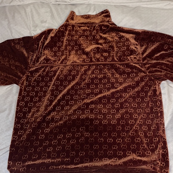 Gucci Men's Stretch GG Évoré Velvet Shirt Black